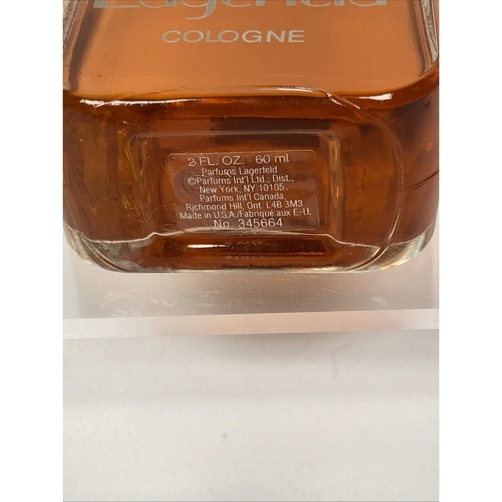Vintage Lagerfeld Cologne 2 oz 60ml Splash Bottle w Box Karl Lagerfeld Parfums